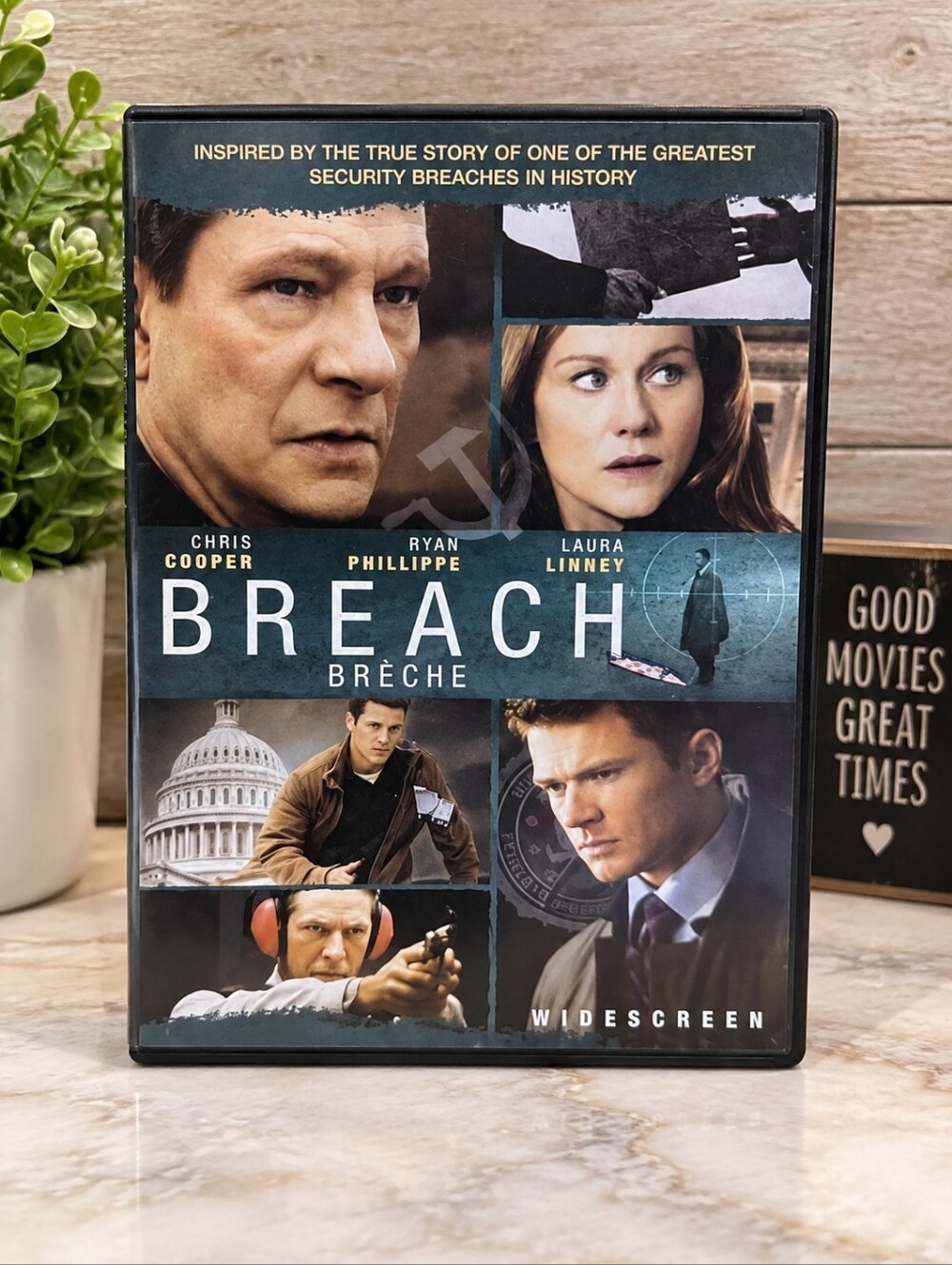 Breach DVD Chris Cooper Ryan Phillippe Laura Linney Widescreen